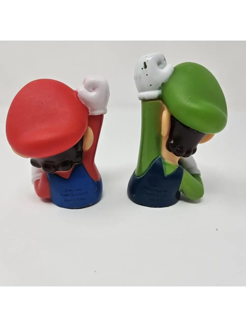 2 Vintage Nintendo Super Mario Bros Plastic Finger Puppets Mario And Luigi 3